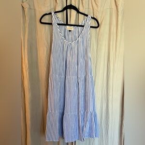 Universal Thread Blue and White Striped Midi Dress